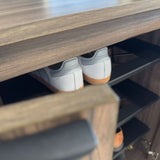 Nero shoe rack designed for organised storage