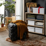 Chester leather stool with a refined upholstered finish