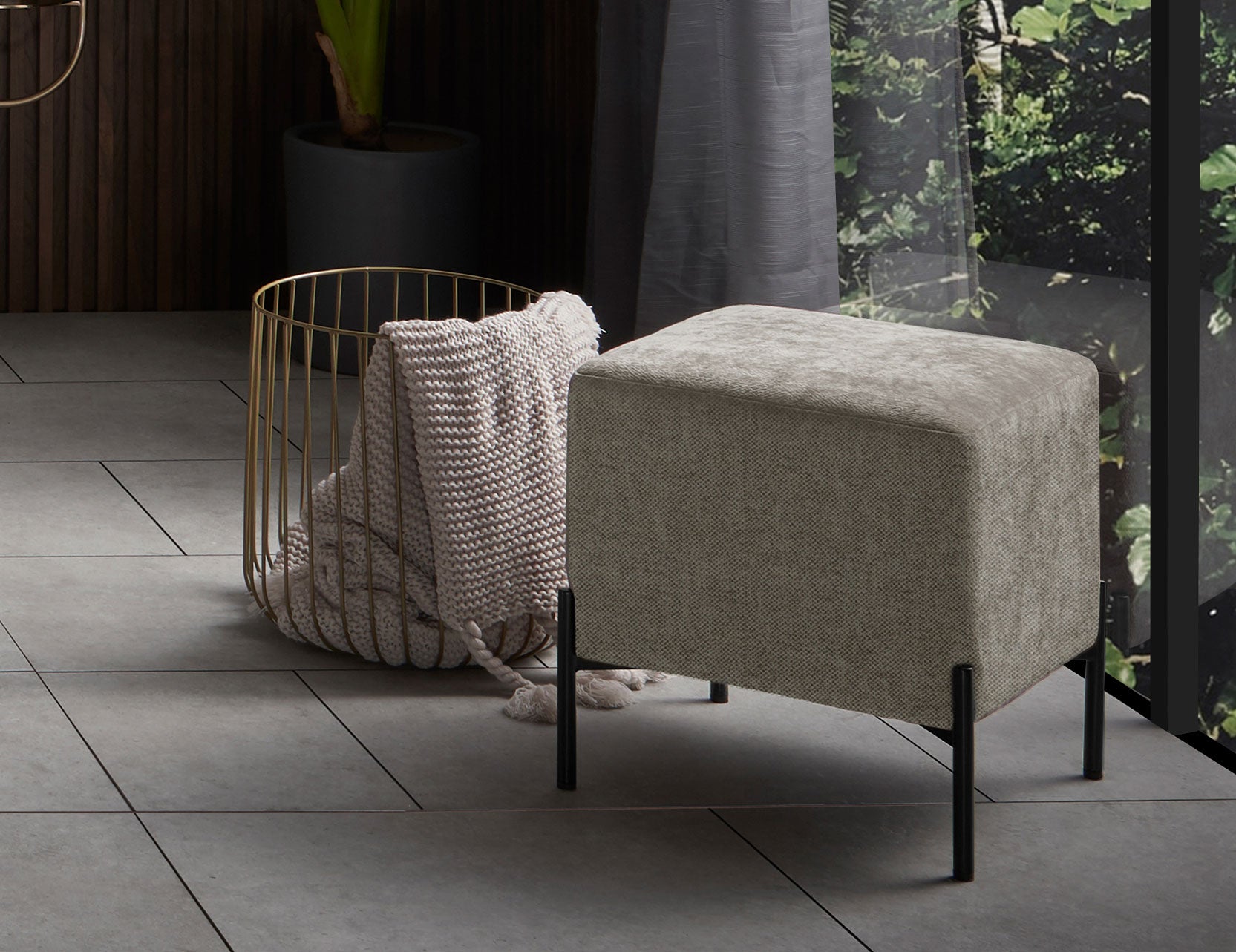 Arca beanbag with a soft modern shape