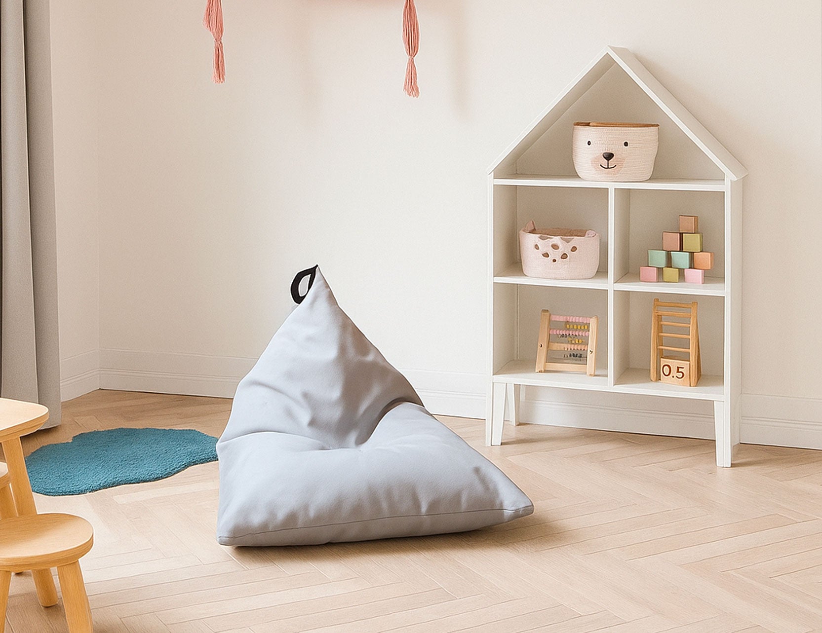 Mini sleek bean bag for compact spaces