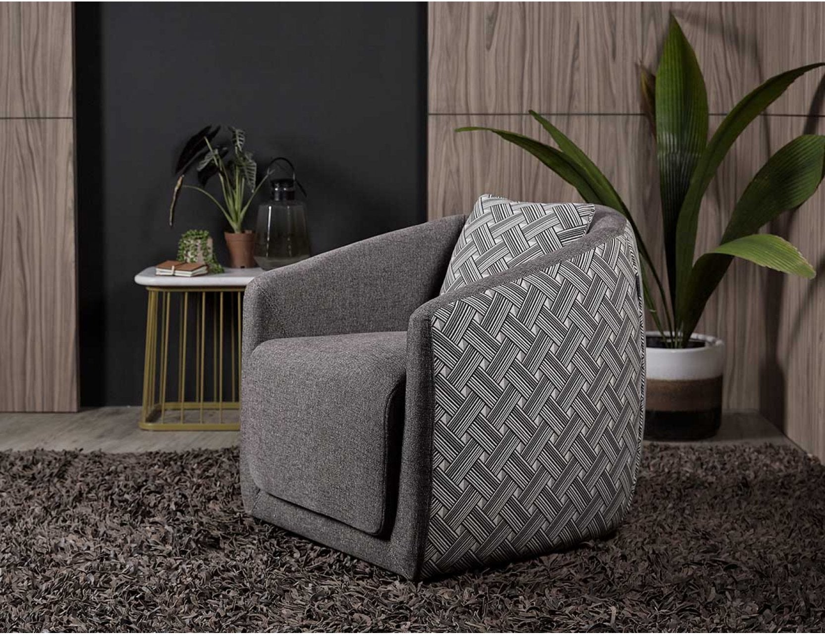 Hatch lounge chair shown in a modern interior