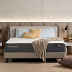 Slanted bed frame paired with Spinal Supreme mattress