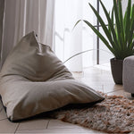 Sleek beanbag with a minimalist contemporary form