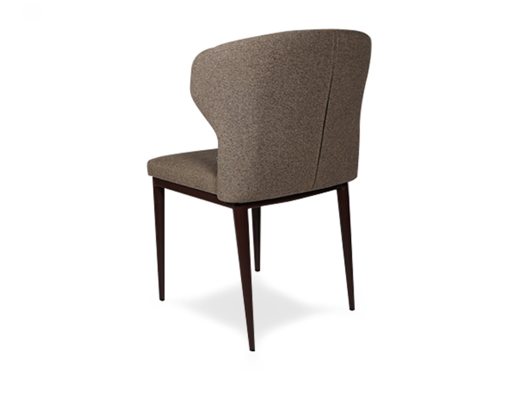 Wing fabric dining chair shown from a back angle