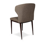 Wing fabric dining chair shown from a back angle